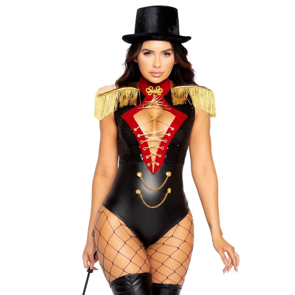 Sexy Ringmaster Costume - Black and Gold